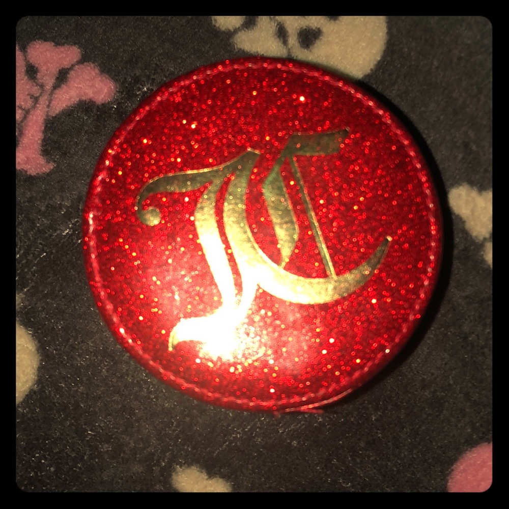 Juicy coutour hard jewelry case sparkly red.NWOT
